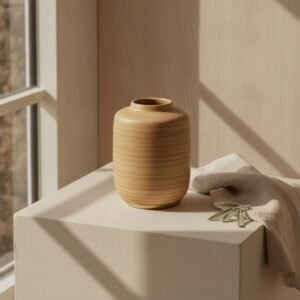 Horizon Ribbed Vase